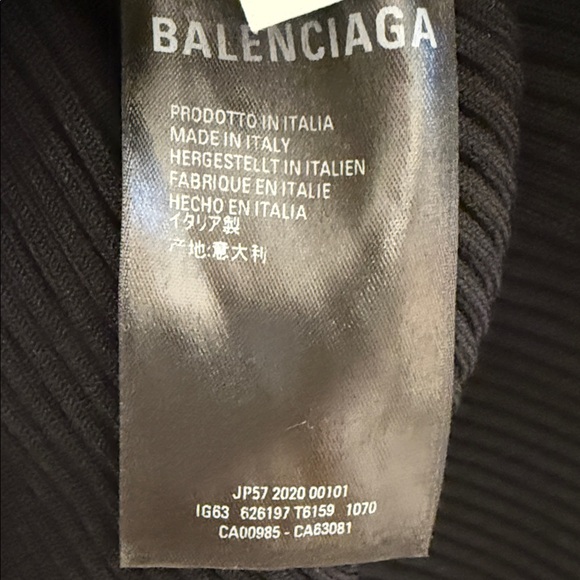 Balenciaga Black and White Script Knit - Picture 7 of 10